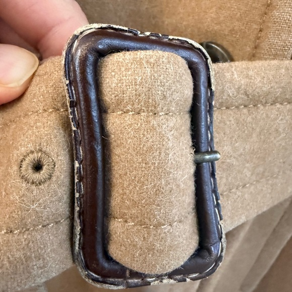 J. Crew Nello Gori Tan/Camel Pea Coat Trench Size 8 - Picture 10 of 12